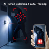 Smart Auto Tracking IP WIFI Outdoor Security Camera AI humanoid detection
